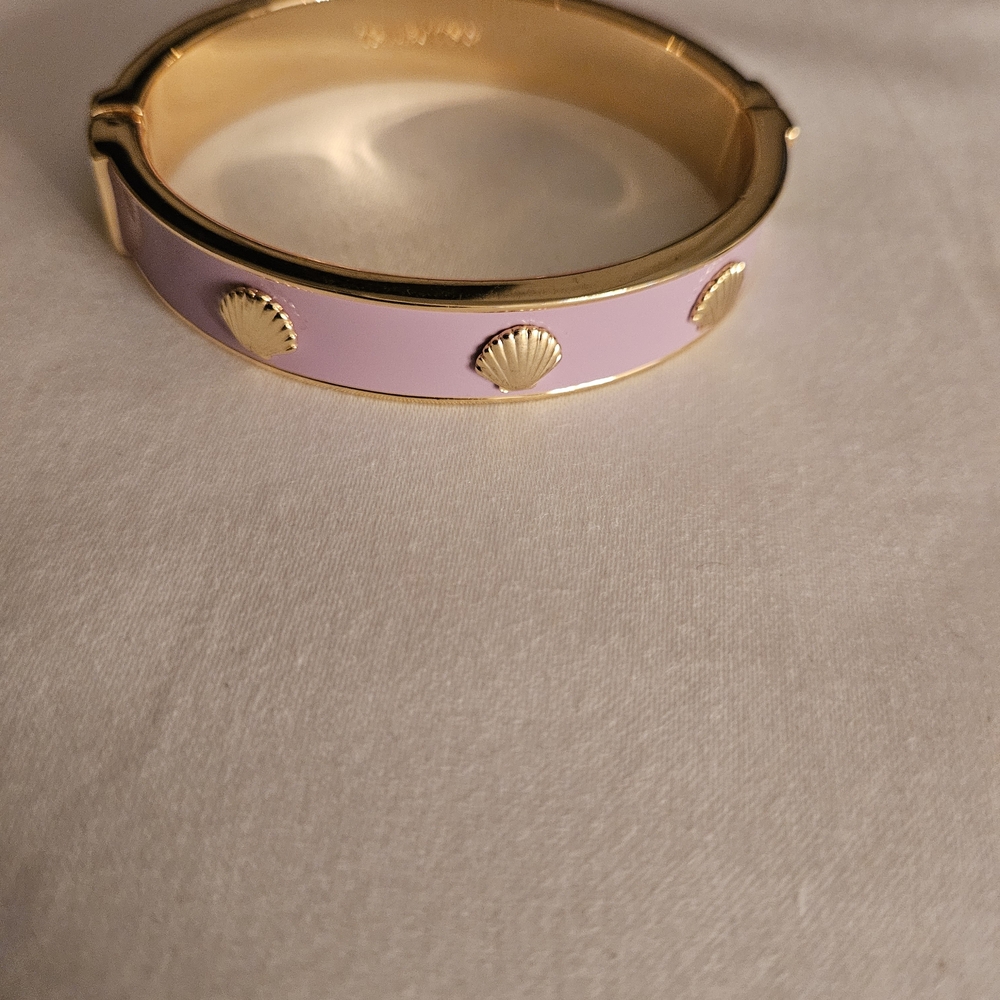 Talbots Gold and Lavender Color  Shell Bracelet - Picture 8 of 8